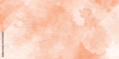 abstract Soft peach and orange watercolor wash background texture, vibrant orange watercolor wash texture background, geometric rumpled triangular low poly style graphic background.