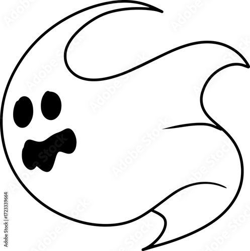 The Ghost for Halloween or holiday concept.