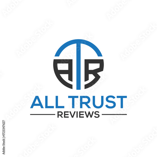 All trust reviews logo with blue and black colors