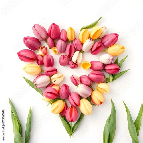 Heart of nature. Love concept. Flat lay.
