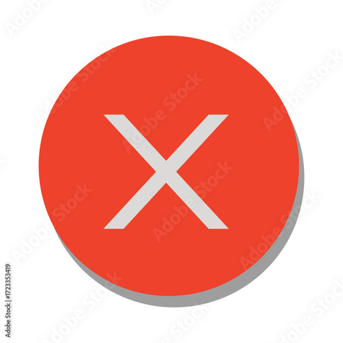 Red Cross Cancel Icon