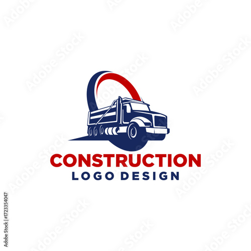 Heavy Equipment Construction Manufacturers Logo Design Template Vector