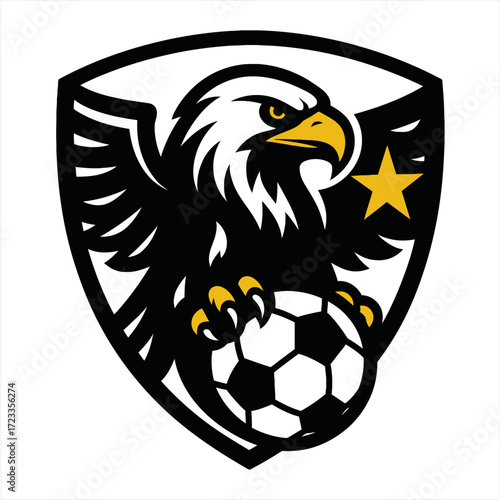 Professional Eagle Soccer Team Mascot Logo