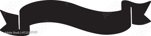 Stylish wavy ribbon silhouette vector for creative designs, decorations, and digital projects.