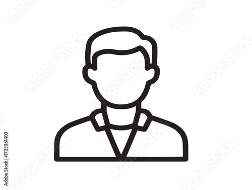 Modern Blogger Illustration with Sleek Elegant Vector Line Style
