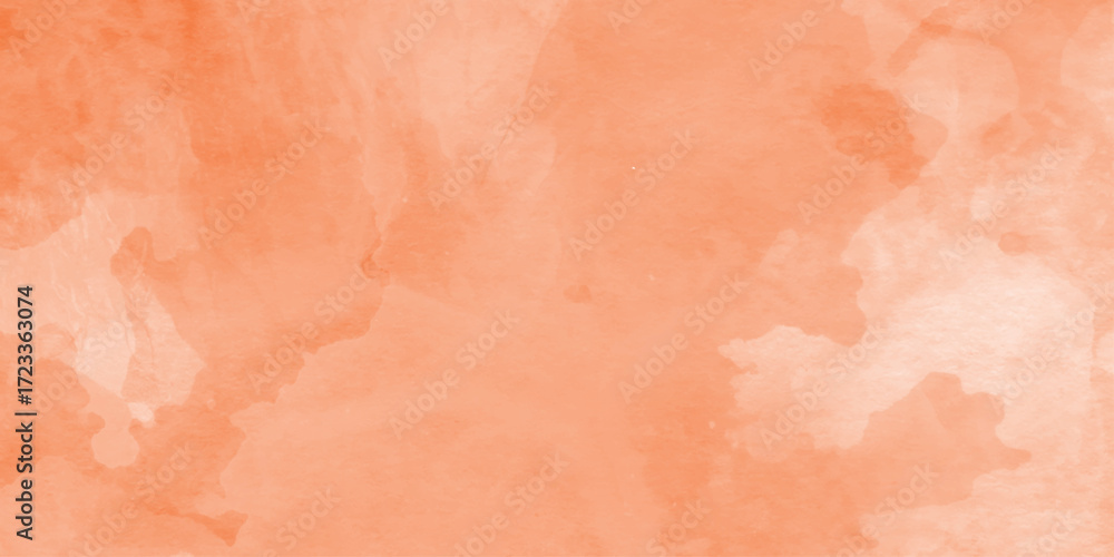 Fototapeta premium Orange watercolor background for textures background, marble stone grunge concrete wall smooth plaster backdrop texture background , abstract orange watercolor paper background banner or poster design