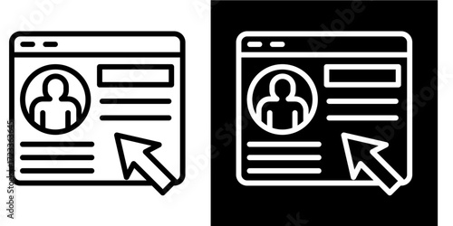 Lead Capture Form  Icon Set White Style Collection
