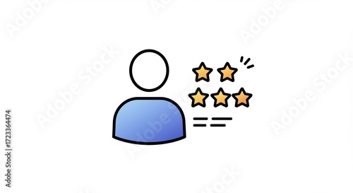 Customer satisfaction survey results with five star rating and positive feedback