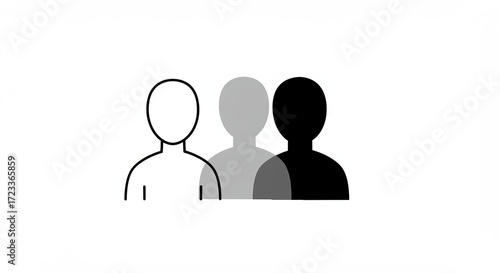 Diverse group icon representing teamwork and connection