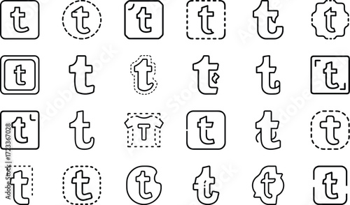 LINE, Meetup, Tumblr, Quora, Slack, Location Pin, Phone Call, Video Play, and Chat Bubble Symbols on White Background – Modern Minimalist Vector Bundle
