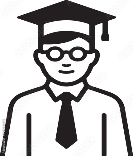 A graduating college student in a cap and gown holds their diploma, celebrating academic success and achievement