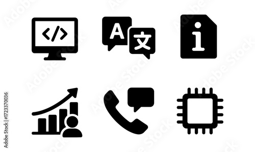 Comprehensive tech icons set for digital interfaces and designs