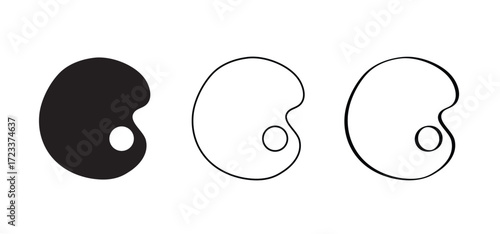 Paint board or color palettes. Pencil, paint brush for creative drawing. Paintbrushes of various shapes. Painting accessories tools. Paint palette and brush.