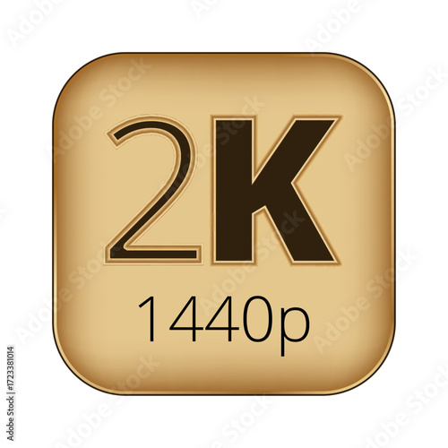2k resolution badge with 1440p text on gold background.