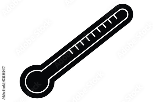 thermometer icon silhouette vector illustration