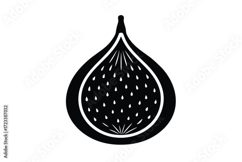 fig icon silhouette vector illustration