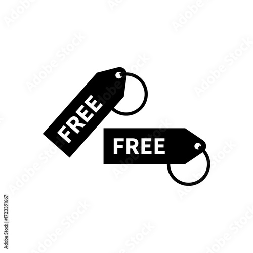 Price tag icon or free tag