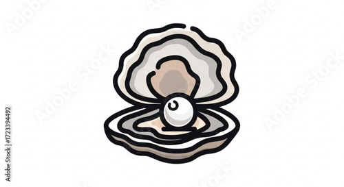 An oyster with a pearl inside, a symbol of rarity, beauty, and value, representing the hidden treasures within