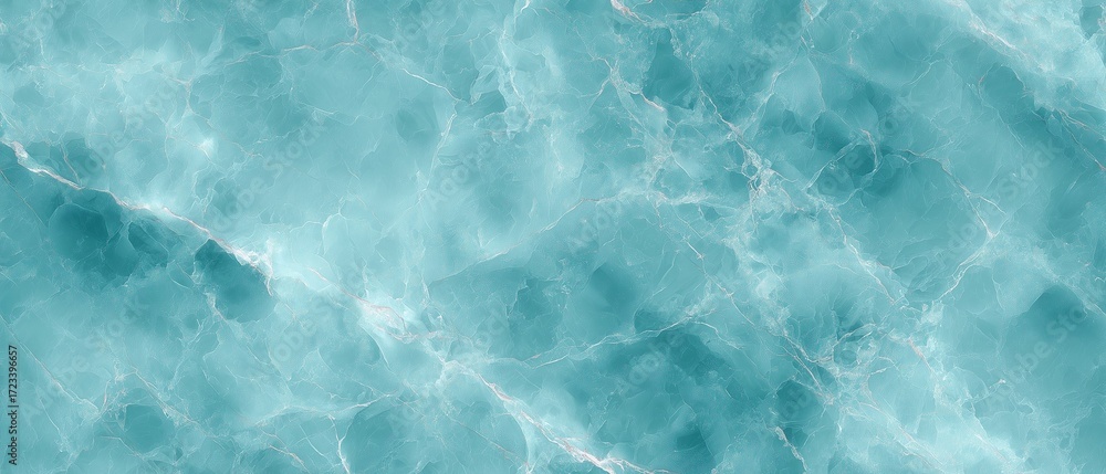Fototapeta premium Seamless turquoise background, marble texture, tileable pattern, natural stone, mint green premium branding background, white veins - elegant, premium & luxurious aesthetic.