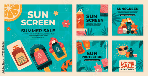 Sunscreen protection spf skin care instagram posts