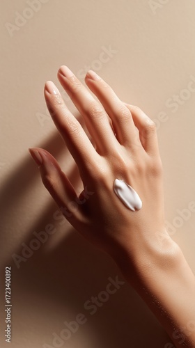 Skincare Routine, Hand cream. Hand Spreading Gentle Cream.