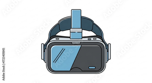 Modern virtual reality headset a hightech device that immerses users in simulated environments, offering interactive experiences