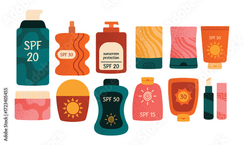 Sunscreen protection spf skin care set