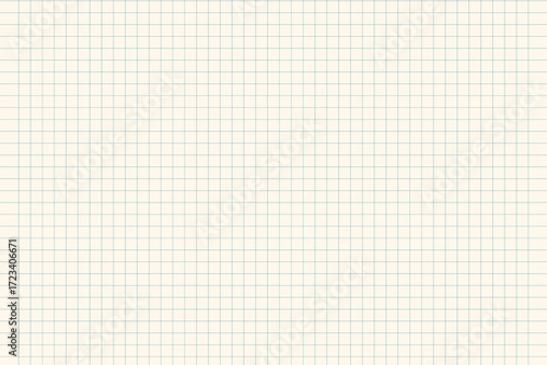 Graph paper. Printable squared grid paper with color horizontal lines. Geometric background for school, textures, notebook, diary. Realistic lined paper blank size reversal A5.