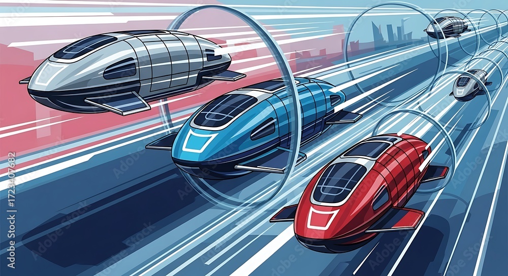 Obraz premium Pods Through Tubes.