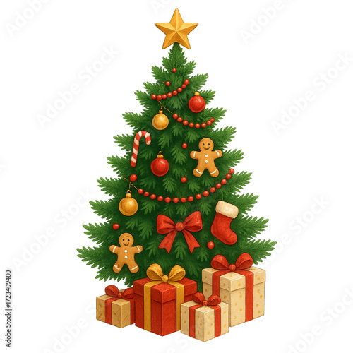 christmas tree with gifts
