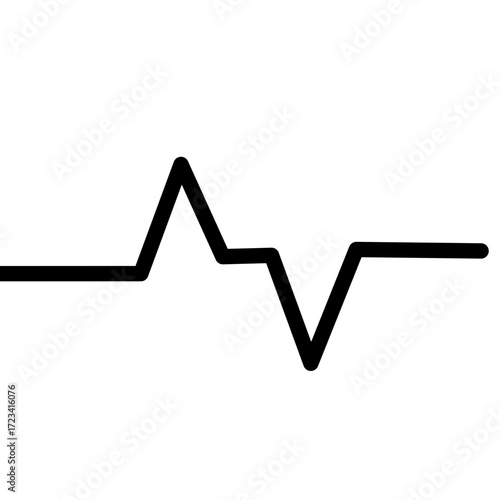 Heartbeat line icon. Heart rhytm. ECG. Electro Cardiogram. Vector illustration isolated on white background.