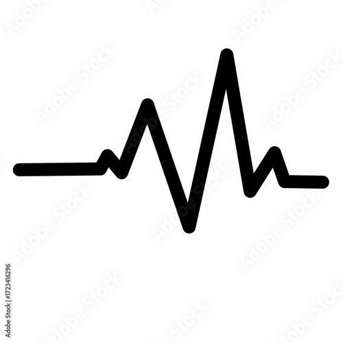 Heartbeat line icon. Heart rhytm. ECG. Electro Cardiogram. Vector illustration isolated on white background.