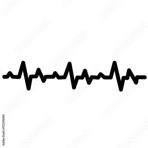 Heartbeat line icon. Heart rhytm. ECG. Electro Cardiogram. Vector illustration isolated on white background.