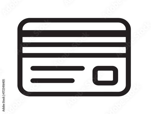 Elegant 2D outline credit loan financial document design
