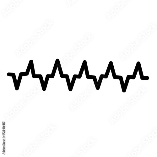 Heartbeat line icon. Heart rhytm. ECG. Electro Cardiogram. Vector illustration isolated on white background.