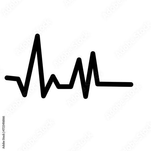 Heartbeat line icon. Heart rhytm. ECG. Electro Cardiogram. Vector illustration isolated on white background.