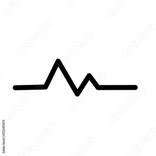 Heartbeat line icon. Heart rhytm. ECG. Electro Cardiogram. Vector illustration isolated on white background.