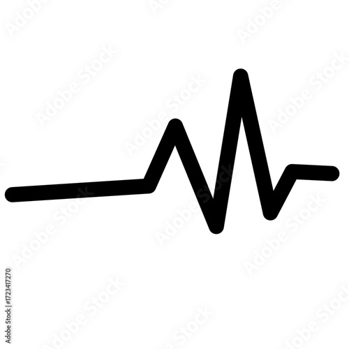Heartbeat line icon. Heart rhytm. ECG. Electro Cardiogram. Vector illustration isolated on white background.