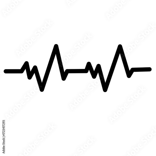 Heartbeat line icon. Heart rhytm. ECG. Electro Cardiogram. Vector illustration isolated on white background.