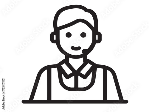 Professional customer self service icon in vector design