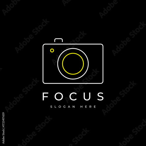Camera studio camera brand simple logo design vector