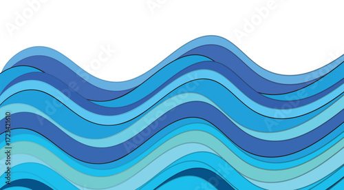 abstract blue wave background