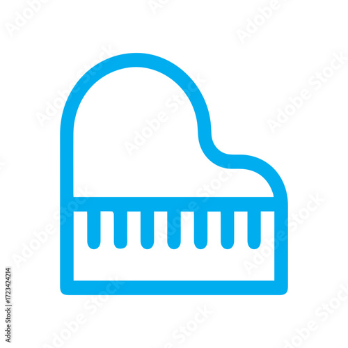 Blue Piano Outline