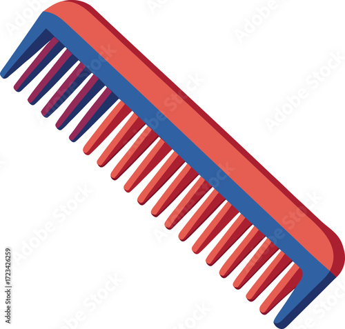 Red blue and purple hair comb with rounded icon isolated on white transparent background vector eps png jpg business people clipping path cutout 2025 2026 4k full hd poster banner label download