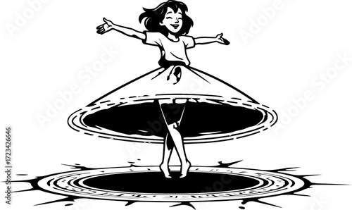 A witch standing on a magical circle, surrounded by swirling smoke, casting a spell in a dark, enchanting scene with purple hues and mystical elements