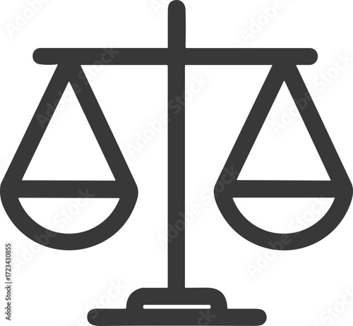 Balance scale icon for justice or evaluation