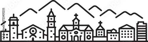 Tirana Albania Skyline Silhouette Mountain Landmark Building View Scenery