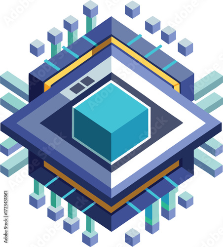 Isometric abstract geometric structure with icon isolated on white transparent background vector eps png jpg business people clipping path cutout 2025 2026 4k full hd poster banner label download