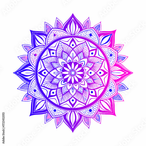 Colorfull mandala collection with whaite background