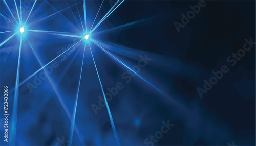 Dynamic blue laser light beams illuminating atmospheric haze, creating a vibrant and futuristic abstract background for technology, entertainment, and cutting-edge digital designs